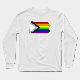 Progress pride flag - Pennsylvania Long Sleeve T-Shirt